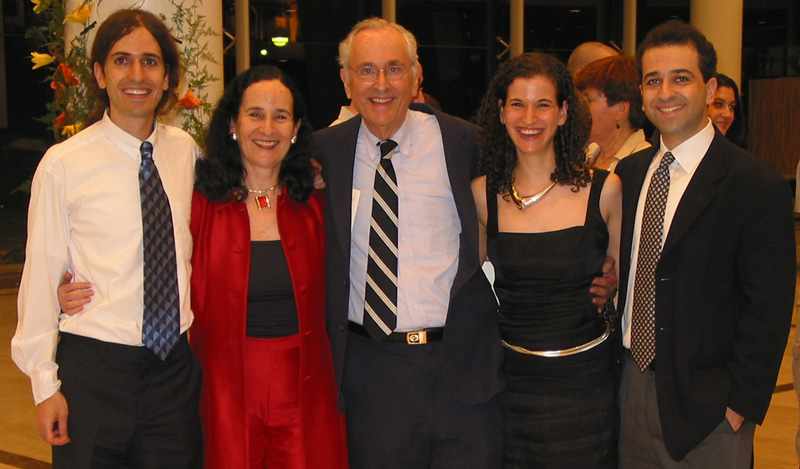 John, Neta, Safi, Dan, and Orli, Dan David Award, Israel, 2003