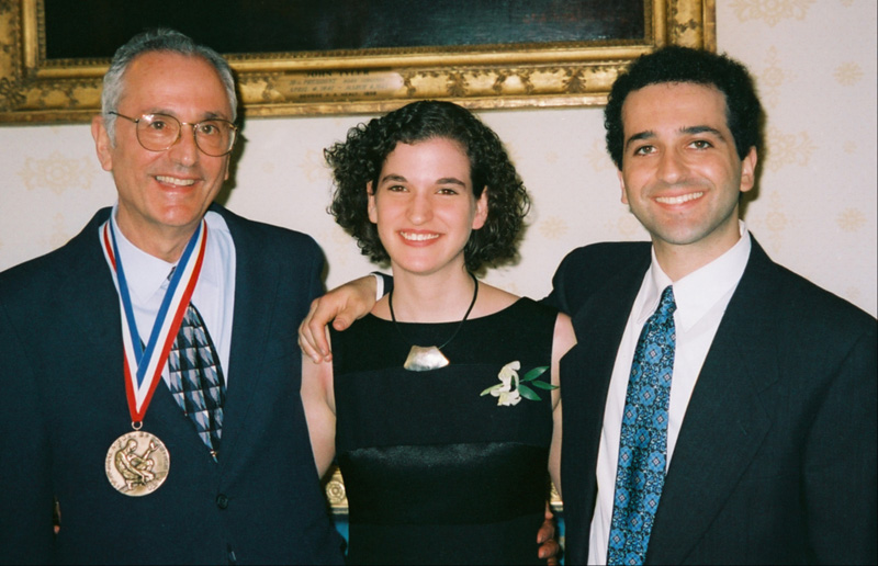John, Safi, and Orli Bahcall, The White House, 1998