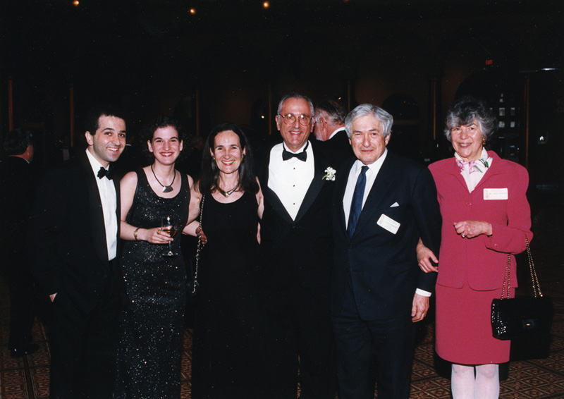 Safi, Orli, Neta and John Bahcall with James and Elaine Wolfensohn (1999)Washington, D.C., National Medal of Science (1998)