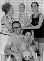 John, Neta, Safi, and Dan Bahcall, with Neta's mother, Israel, 1972
